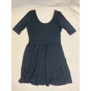 Cotton On Black Cotton Scoop neck Skater Dress